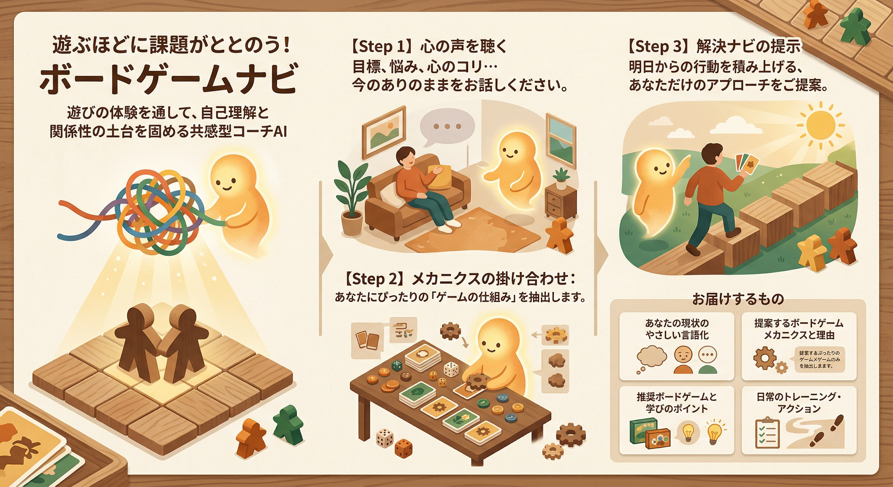 遊ぶほどに課題がととのう『ボードゲームナビ』
