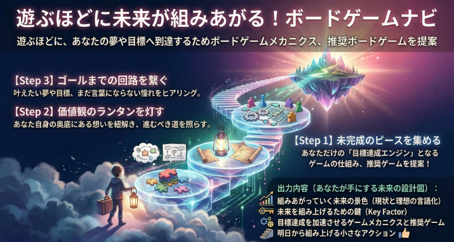 遊ぶほどに未来が組みあがる『ボードゲームナビ』